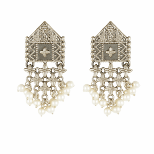 Silver Look Handmade Stud Earrings