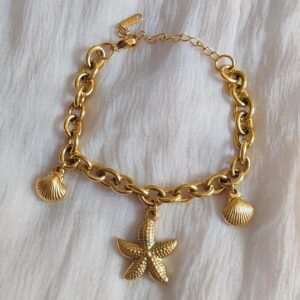 Golden Look Elegant Star Wrap Bracelet