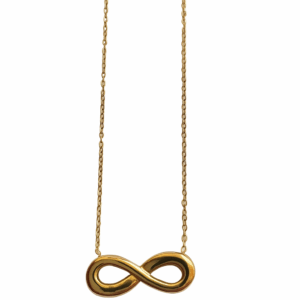 Golden infinity chain necklace