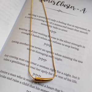 Gold look anti tarnish trendy necklace